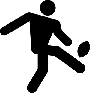 Kicking A Ball Png - Rugby Kick Icon, Transparent Png PNG image with transparent background