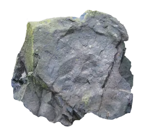 Rugged Black Rockwith Moss PNG Image