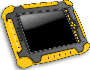 Rugged Industrial Tablet PNG image with transparent background