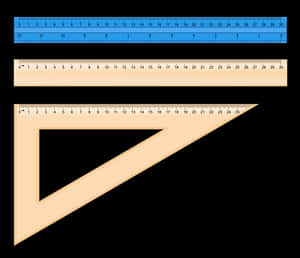 Rulersand Set Square PNG image with transparent background