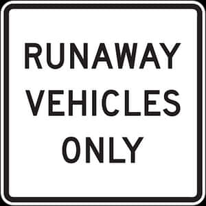 Runaway Vehicles Sign PNG
