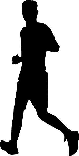 Free Download - Man Running Silhouette Png PNG image with transparent background