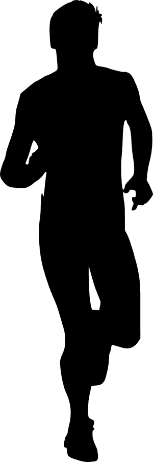 Free Download - Running Man Silhouette Png PNG image with transparent background