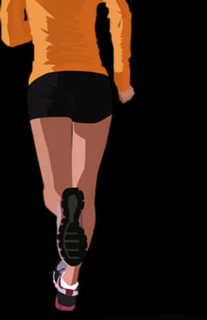 Runnerin Action Vector Illustration PNG image with transparent background