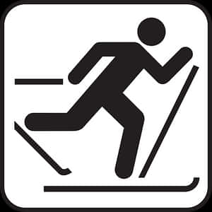 Running Person Sign Icon PNG with transparent background