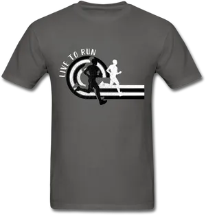 Running Themed T Shirt Design PNG Image