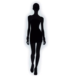Runway Model Silhouette PNG 06112024 PNG image with transparent background