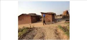 Rural_ Village_ Scene_with_ Mud_ Houses PNG Image