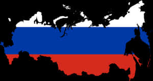 Flag Of Russia Map - Russian Federation Flag Map, HD Png Download PNG