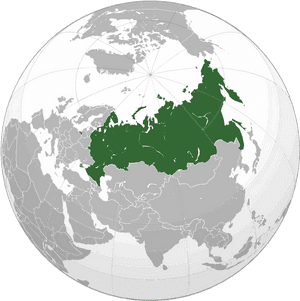 Russia On Earth Map PNG image with transparent background