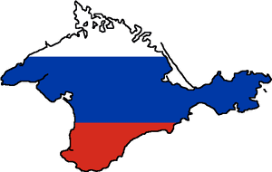 Crimea Russia Flag Map PNG image with transparent background