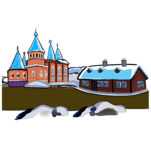 Russia Winter Scene PNG qut PNG image with transparent background