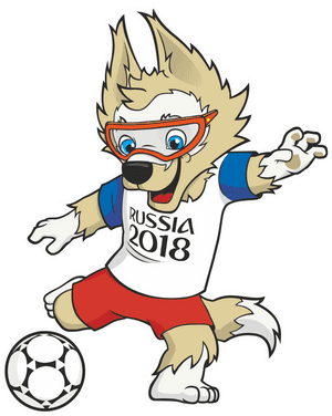 2018 Fifa World Cup Logo & Mascot Zabivaka Logo [fifa - World Cup Russia Mascot PNG image with transparent background