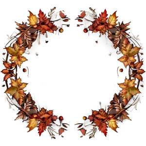 Rustic Autumn Wreath Png Axu PNG Image