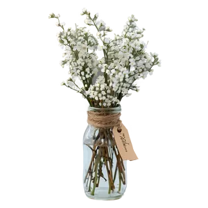 Rustic Babys Breath Centerpiece Png Tyn PNG Image