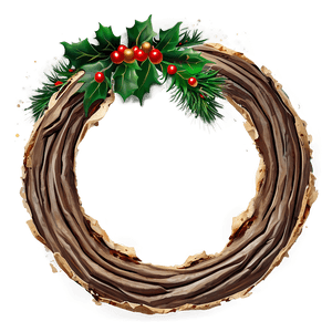 Rustic Christmas Wreath PNG 05232024 PNG