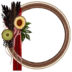 Rustic Circle Frame Png Qim PNG Image