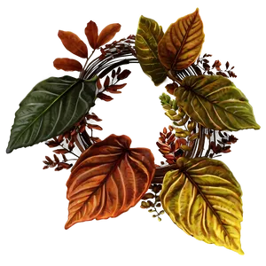 Rustic Fallen Leaves Arrangement Png Vmy76 PNG Image