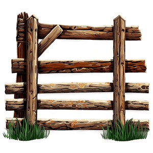 Rustic Farm Fence PNG nwd96 PNG