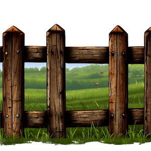Rustic Farm Fence PNG shd PNG