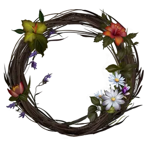 Rustic Flower Circle Png Mon4 PNG Image