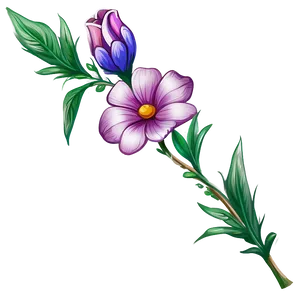 Rustic Flower Drawing Png Nie89 PNG Image