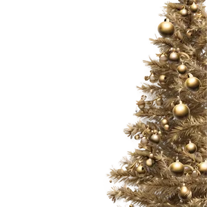 Rustic Gold Christmas Tree Themes Png 06282024 PNG Image