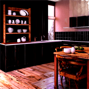 Rustic Kitchen Interior PNG lpa13 PNG