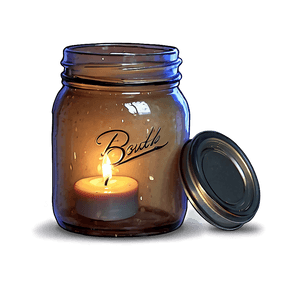 Rustic Mason Jar Candle PNG 92 PNG image with transparent background