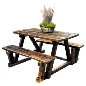 Rustic Outdoor Table Png 06282024 PNG Image