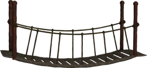 Rustic Rope Bridge3 D Model PNG Image