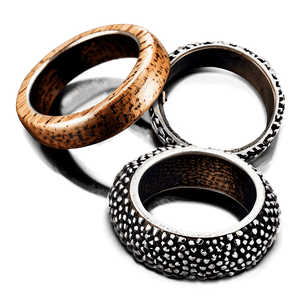 Rustic Textured Rings PNG xif2 PNG with transparent background