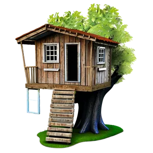 Rustic Tree House Png 06282024 PNG Image