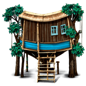 Rustic Tree House PNG 06282024 PNG
