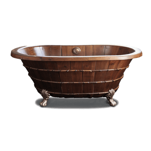Rustic Wooden Bath Tub PNG mvb PNG