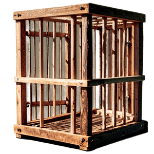 Rustic Wooden Cage PNG 60 PNG