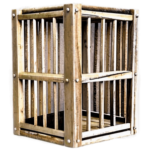 Rustic Wooden Cage PNG hyb PNG