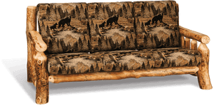 Sofa Living Room Log Furniture In - Rustic Pine Log Sofa Chair, HD Png Download PNG image with transparent background