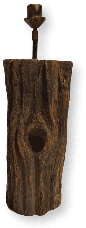 Rustic Wooden Lamp Design PNG image with transparent background