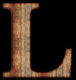 Rustic Wooden Letter L PNG image with transparent background