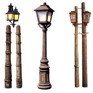 Rustic Wooden Light Post Png Ysf PNG Image