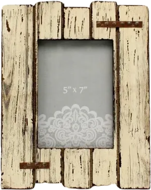 Rustic Wooden Photo Frame5x7 PNG Image