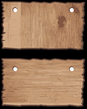 Rustic Wooden Signboards Vector PNG image with transparent background