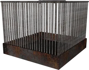 Rusty Jail Cell Bars3 D Render PNG Image