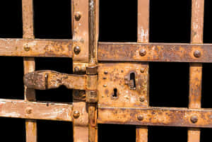 Rusty Medieval Castle Gate Lock PNG with transparent background