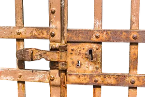 Rusty Medieval Castle Gate Lock PNG Image