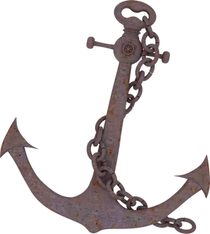 Rusty Ship Anchor PNG Image