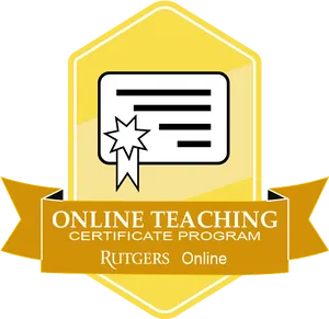 Rutgers Online Teaching Certificate Program Logo PNG Image