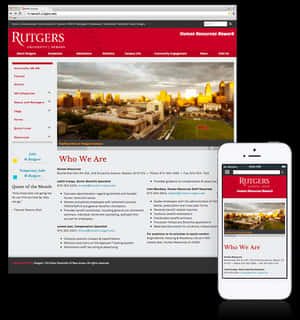 Rutgers University H R Website Responsive Design PNG image with transparent background