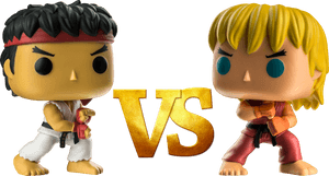 Ryu Vs Ken Special Attack Pop Vinyl Figure Bundle - Funko Pop Street Fighter V 8, HD Png Download PNG image with transparent background
